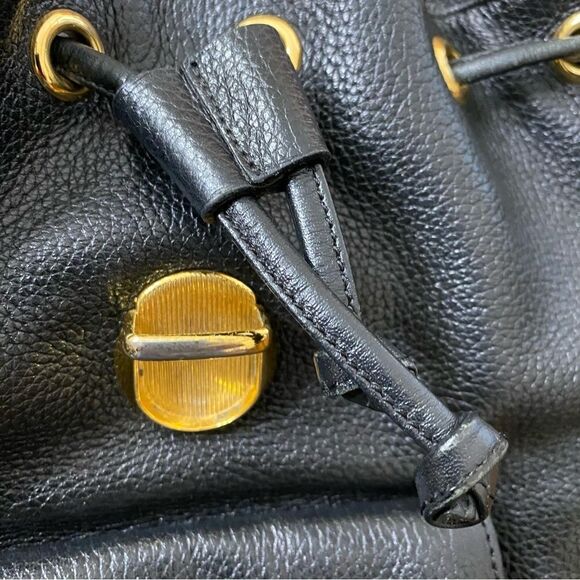 MCM Pebbled Leather Vintage Backpack Black D2037 main image 14